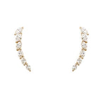 14K Yellow Gold Marquise Diamond Earrings