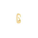 14K yellow gold diamond mini push lock side view