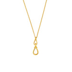 14k yellow gold rolo dangle link necklace