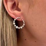 Open Circle Bezel Diamond Earrings