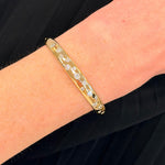 14k Gold Bracelet with Scattered Diamonds
