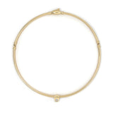 A 14K yellow gold choker necklace with a simple design, displayed against a white background.