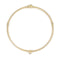 A 14K yellow gold choker necklace with a simple design, displayed against a white background.
