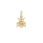 14k yellow gold bug charm with diamond