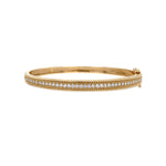 14K Gold bracelet with diamonds around the dircumference