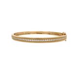 14K Gold bracelet with diamonds around the dircumference