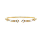14K Gold bracelet with diamonds on a white background
