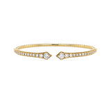 14K Gold bracelet with diamonds on a white background