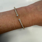 14K Yellow Gold Diamond Narrow Cuff Bracelet
