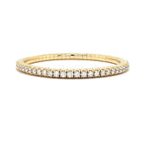 14K Gold Diamond Tennis Stretch Bracelet 4 carats