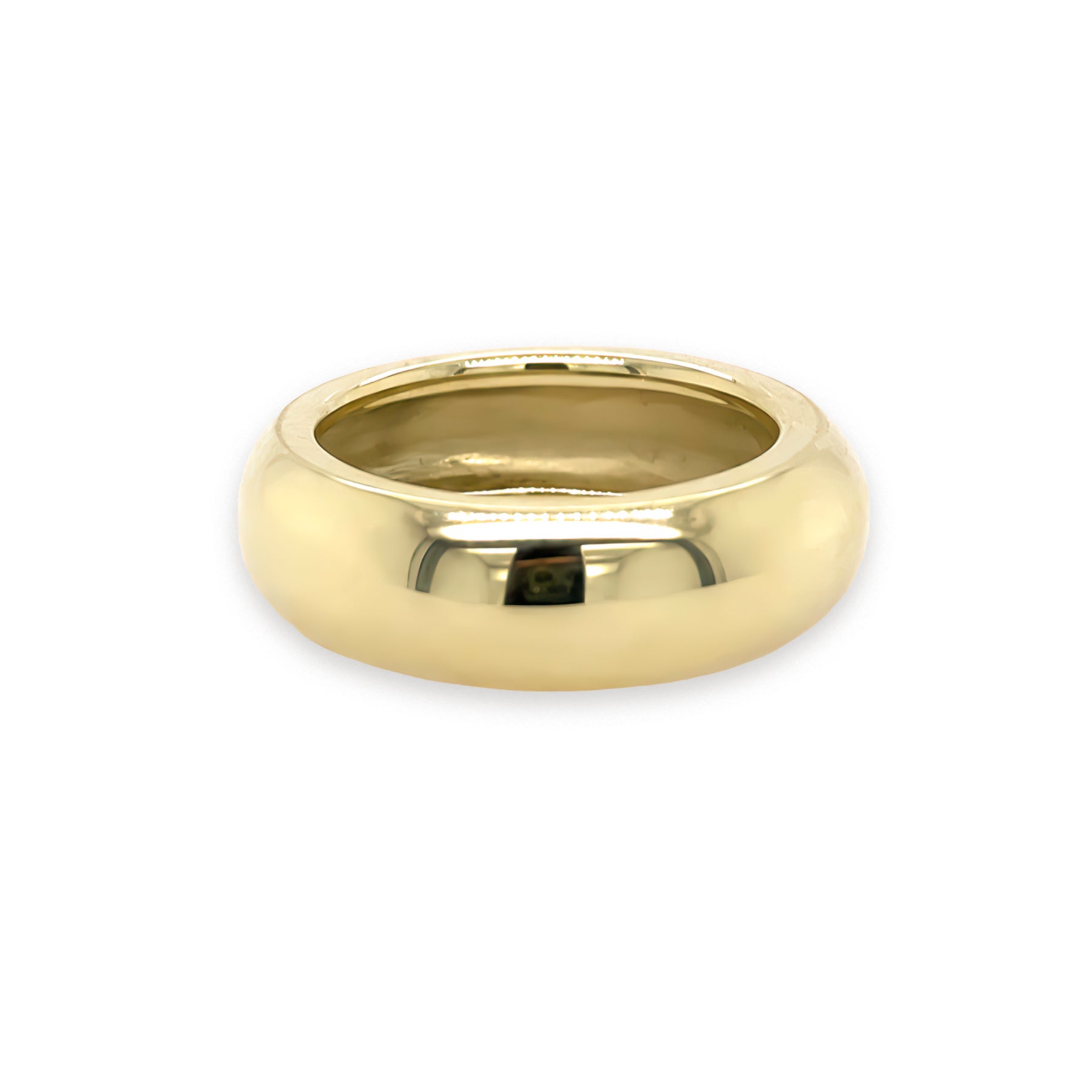 14K yellow gold dome band ring