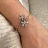 Double Flower Diamond Bracelet