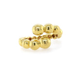 14K Gold beaded ring on a white background