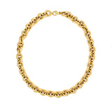 Estate 14K Gold link  necklace on a white background