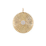 14k yg fluted pendant with starburst