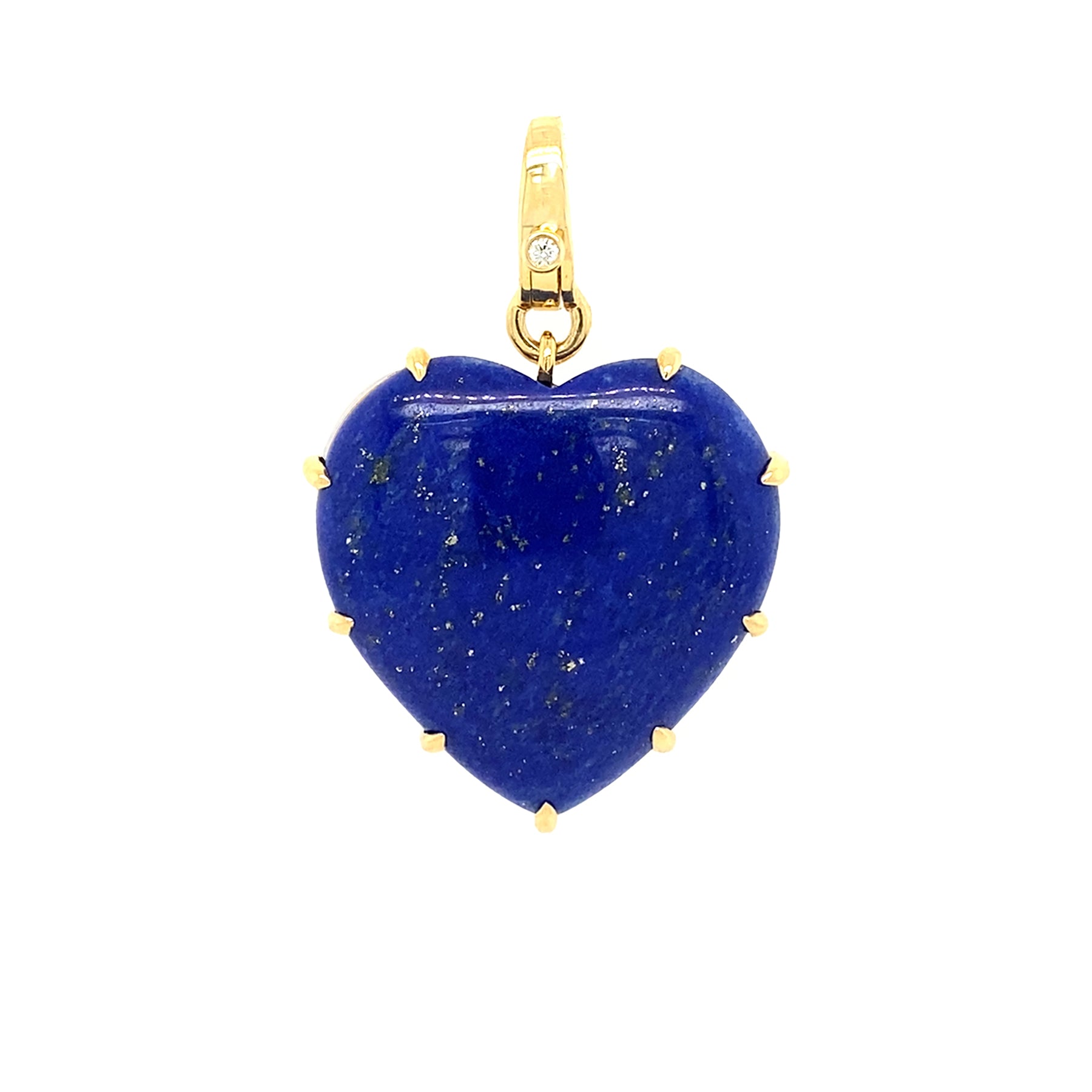 14k yg lapis heart pendant 