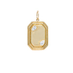 14k yg rectangle pendant with pear diamonds