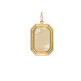 14k yg rectangle pendant with pear diamonds