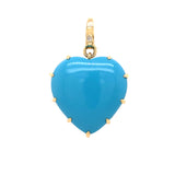 14k yg turquoise heart pendant