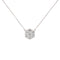 Diamond necklace with Cluster diamond pendant on a white background