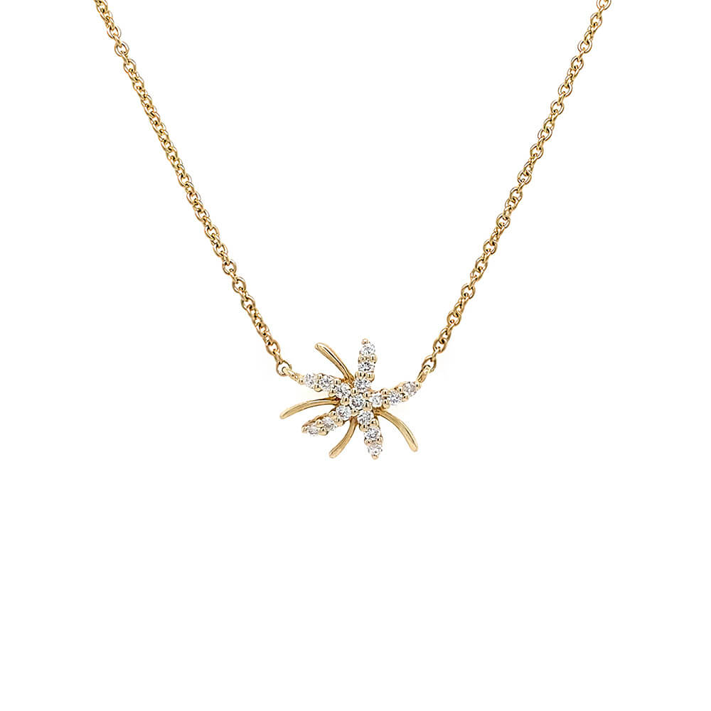 14k Yellow Gold Star Pendant Necklace