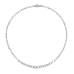 Graduated Bezel Diamond Necklace
