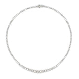 Graduated Bezel Diamond Necklace