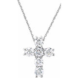 14k wg small diamond cross