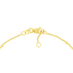 14k yellow gold Diamond Star Bezels and Beads Bracelet
