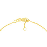 14k yellow gold Diamond Star Bezels and Beads Bracelet