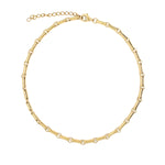 14k yellow gold bar necklace