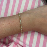 Mixed Shape Gold and Diamond Bracelet