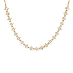 14k yellow gold diamond choker necklace 