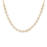14k yellow gold diamond choker necklace 
