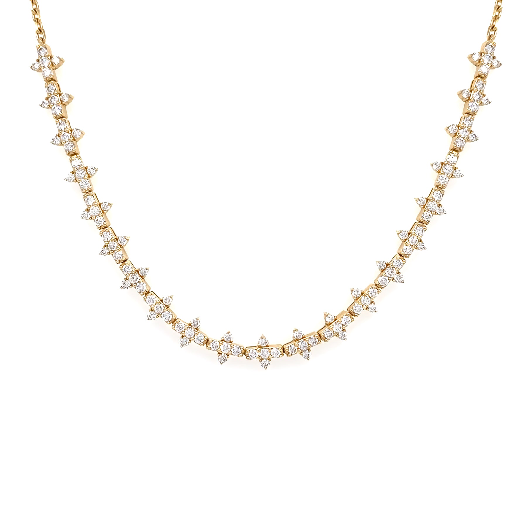 14k yg diamond choker necklace 