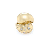 14k yg scattered diamond ring 