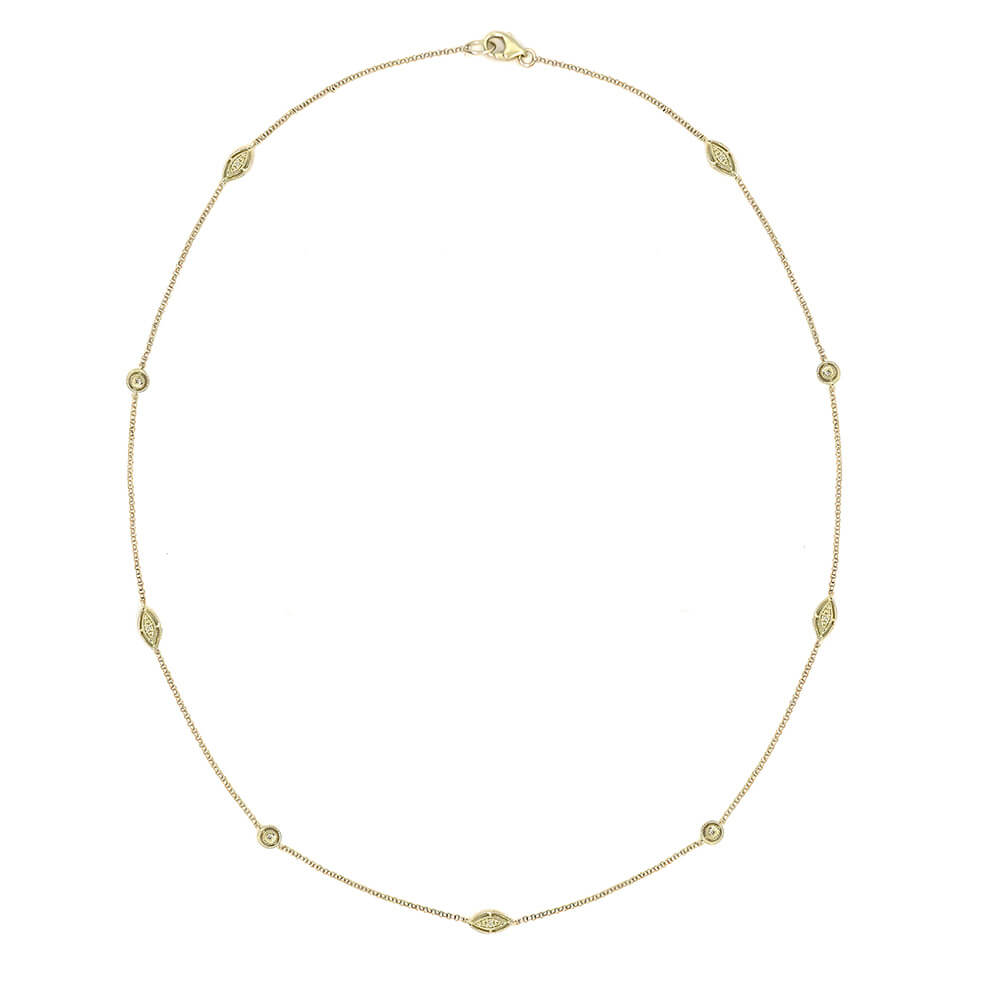 14kt Yellow Gold Mix Shape DBY necklace 