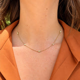 14kt Yellow Gold Mix Shape DBY necklace 