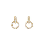 18K Yellow Gold Open Circle Earrings