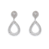 Estate Platinum Diamond Drop Earrings