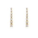 14K Yellow Gold Diamond Drop Earrings