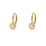 14K Yellow Gold Diamond Drop Earrings