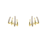 14K Yellow Gold Diamond Earrings