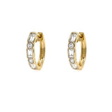 Mixed Shape Diamond Huggies
