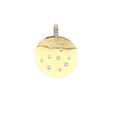 18K Yellow Gold Diamond Pendant