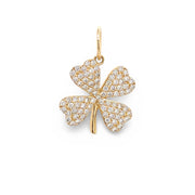 14K Yellow Gold and Clover Pendant