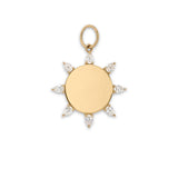 14K Yellow Gold and Diamond Pendant