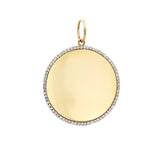 14K Yellow Gold Diamond Halo Disc