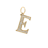 14K Yellow Gold and Diamond Initial Pendant