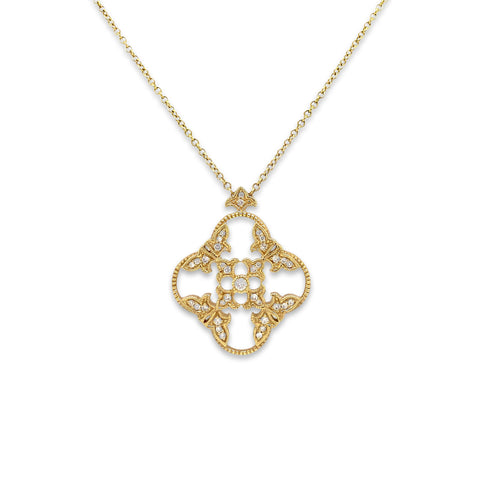 Estate Yellow Gold and Diamond Necklace